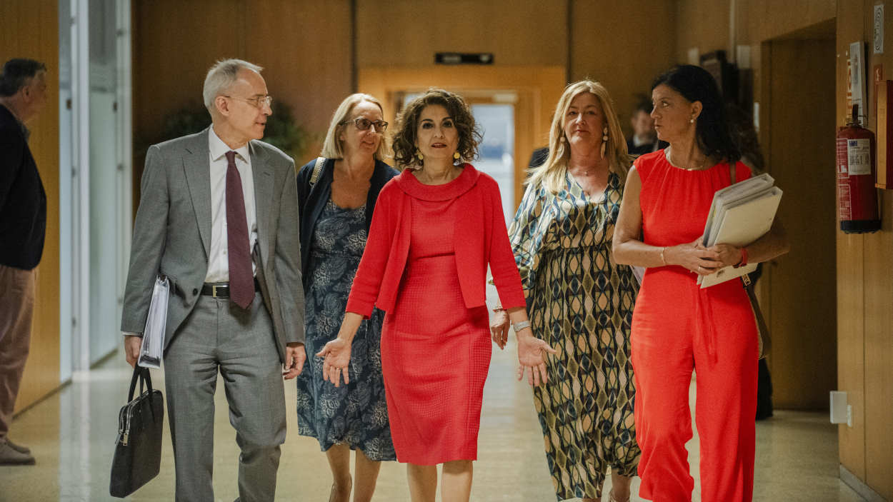 La vicepresidenta primera y ministra de Hacienda, María Jesús Montero, llega a presidir el Consejo de Política Fiscal y Financiera (CPFF). EP