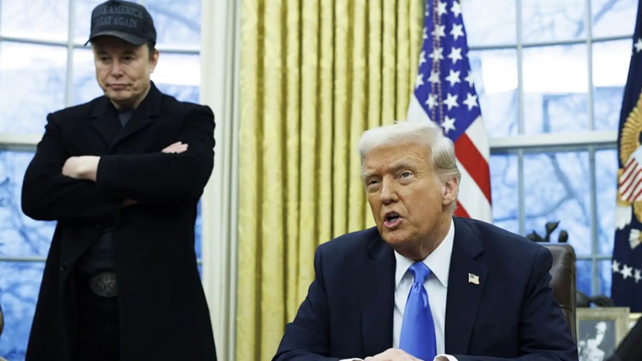 Elon Musk y Donald Trump en el despacho oval