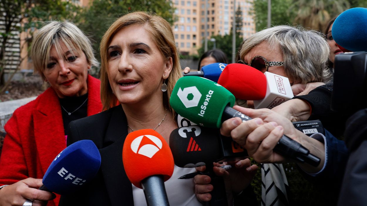 Salomé Pradas a su llegada a los tribunales. EP